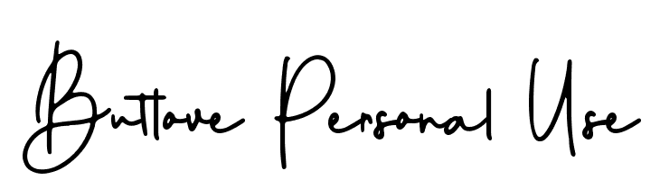 Butlove Personal Use  フリーフォントのダウンロード