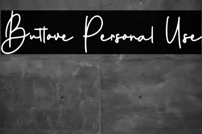 Butlove Personal Use Font examples