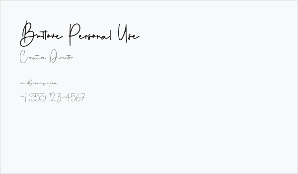 Butlove Personal Use Business Card
