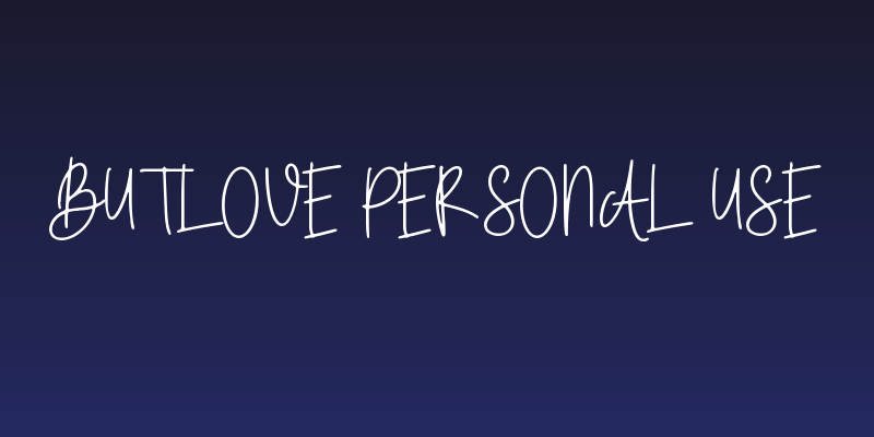 Butlove Personal Use Social Header