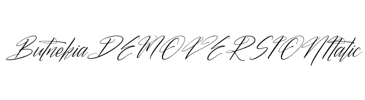 Butnekia DEMO VERSION Italic  Скачать бесплатные шрифты