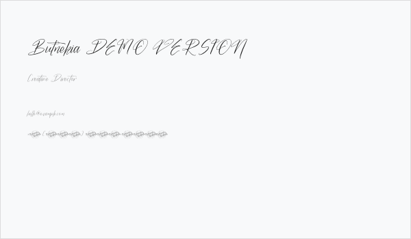 Butnekia DEMO VERSION Business Card