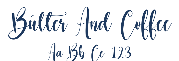 Butter And Coffee Font Preview