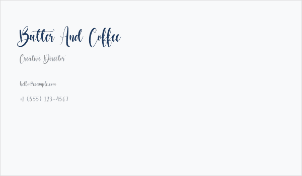 Butter And Coffee Business Card