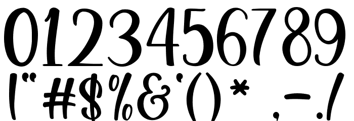 Butter Carney Font OTHER CHARS