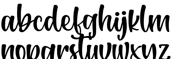 Butter Carney Font LOWERCASE