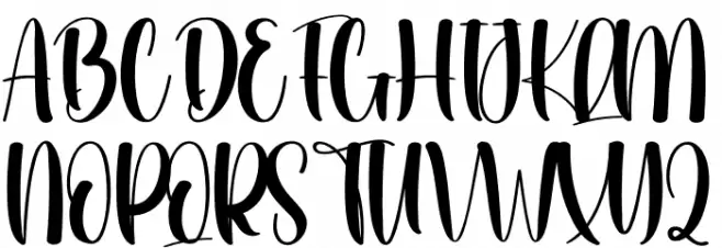 Butter Christmas フォント 大文字