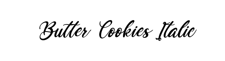 Butter Cookies Italic  Free Fonts Download