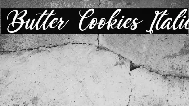 Butter Cookies Italic Font examples