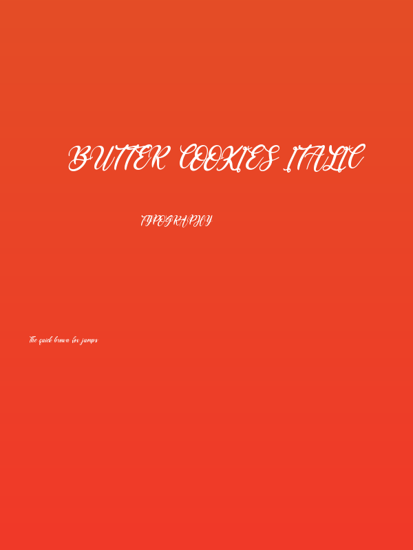 Butter Cookies Italic Poster