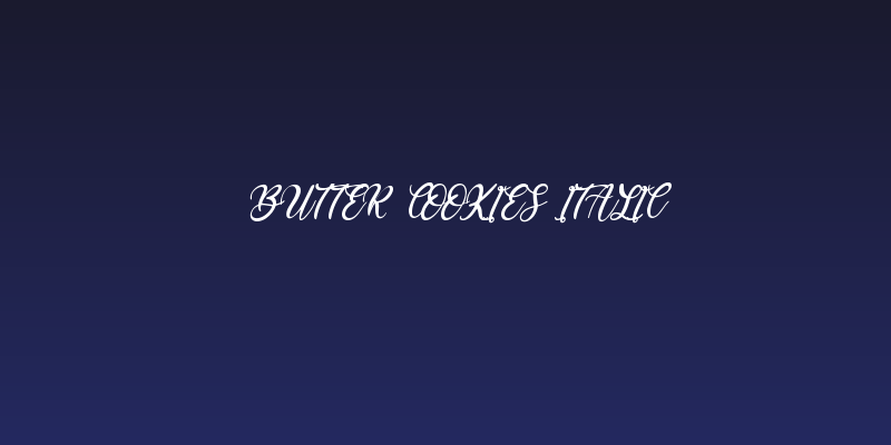 Butter Cookies Italic Social Header