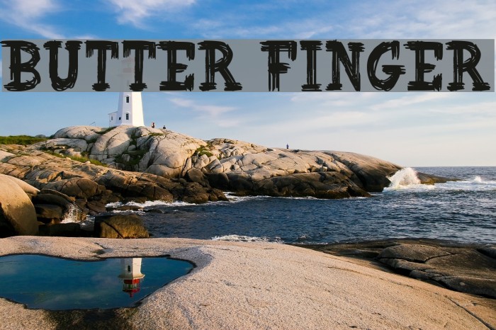 Butter Finger Font examples