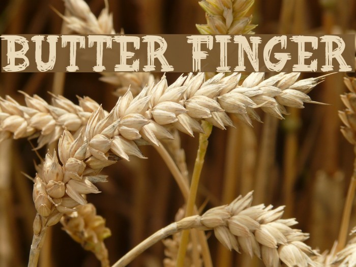 Butter Finger Font examples