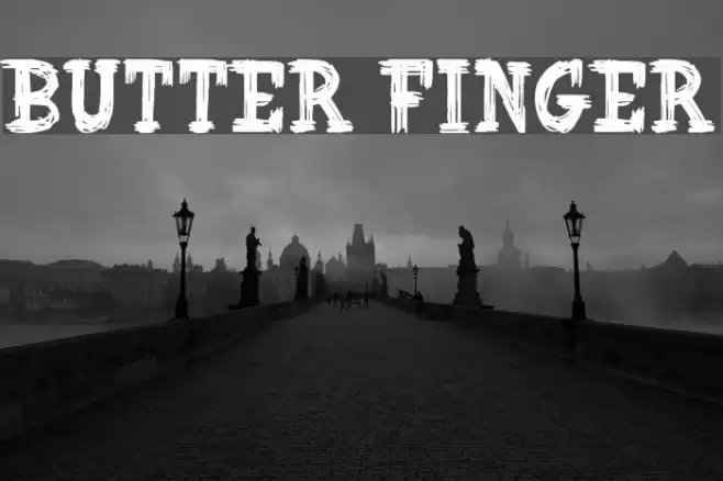 Butter Finger Font examples