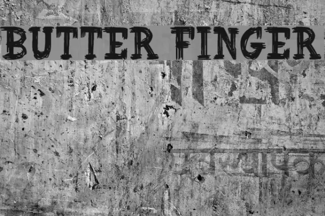Butter Finger Font examples
