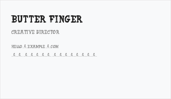 Butter Finger Business Card
