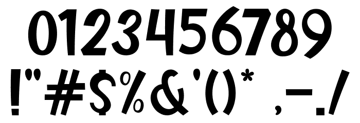 Butter Food Font OTHER CHARS