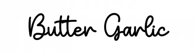 Butter Garlic  Frei Schriftart Herunterladen
