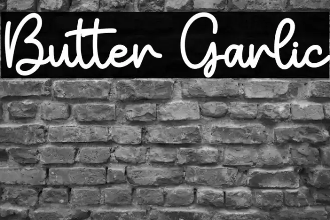Butter Garlic Font examples