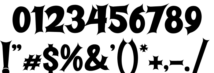 Butter Haunted Font OTHER CHARS