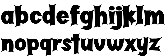 Butter Haunted Font LOWERCASE