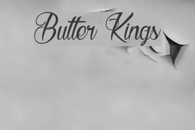 Butter Kings Font examples