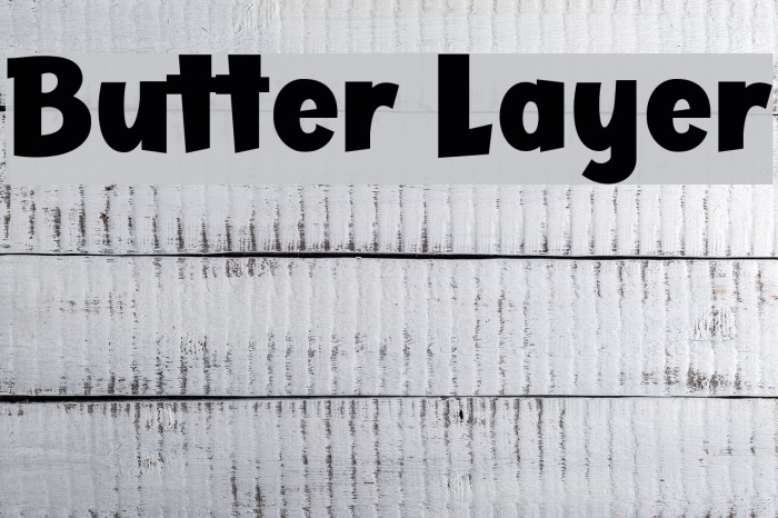 Butter Layer Font examples