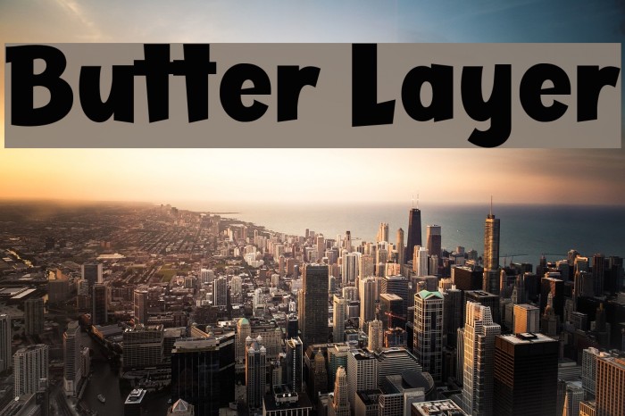 Butter Layer Font examples