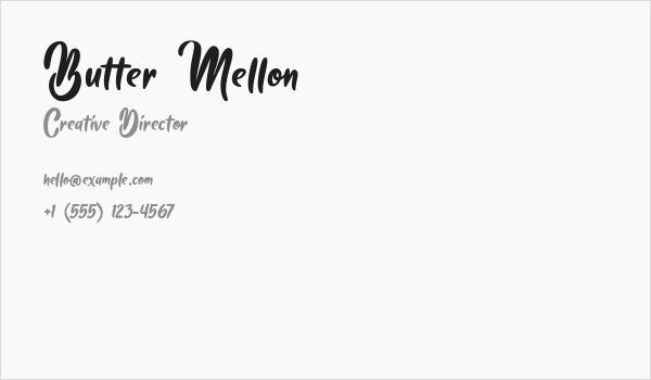 Butter Mellon Business Card