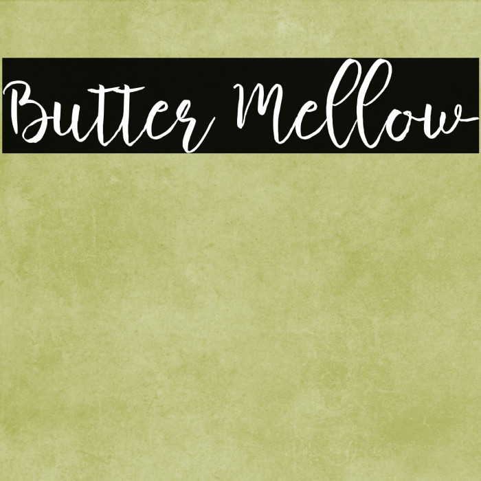 Butter Mellow Font examples