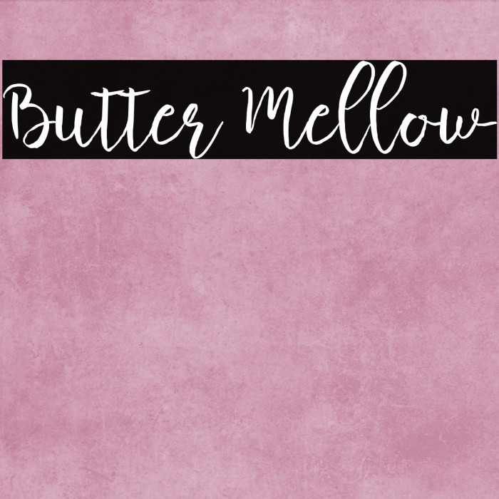 Butter Mellow Font examples
