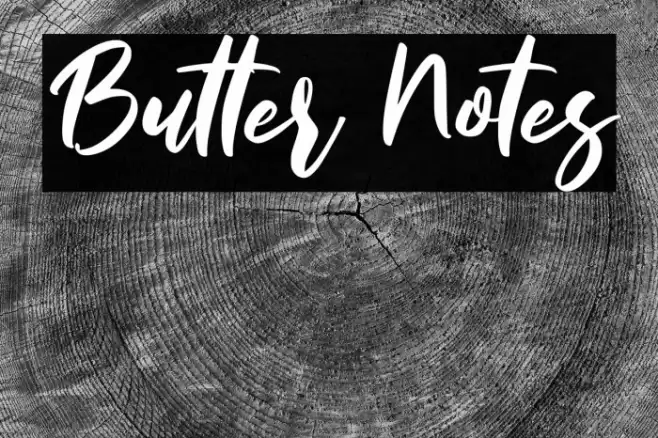 Butter Notes Font examples