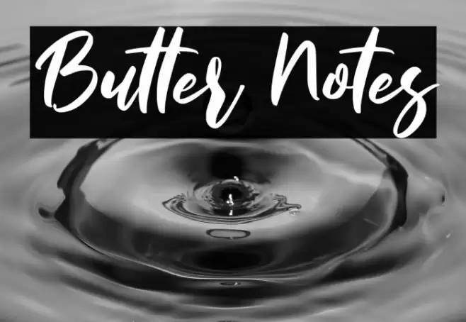 Butter Notes Font examples