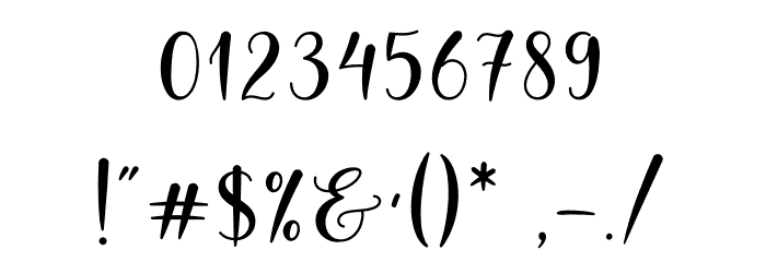 Butter Pastry Font OTHER CHARS