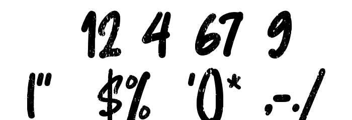 Butter Press Шрифта ДРУГИЕ символов