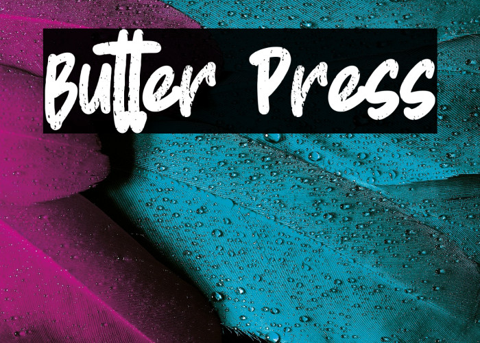 Butter Press Шрифта examples