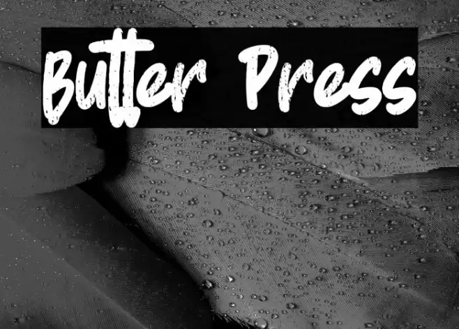 Butter Press Caratteri examples