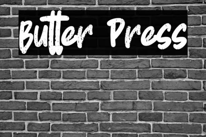 Butter Press Caratteri examples