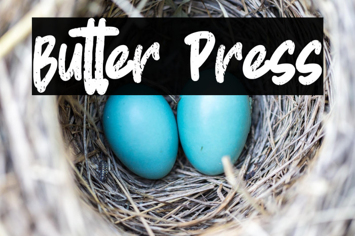 Butter Press Шрифта examples
