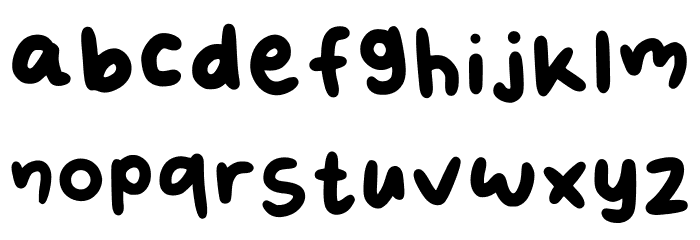 Butter Regular Font LOWERCASE