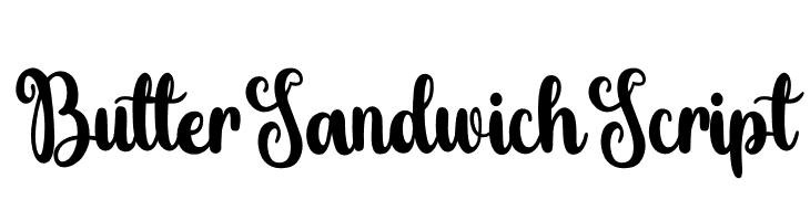 Butter Sandwich Script  font caratteri gratis