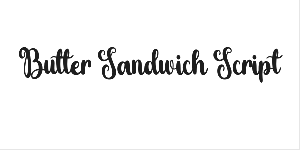 Butter Sandwich Script Logo