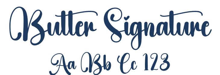 Butter Signature Font Preview