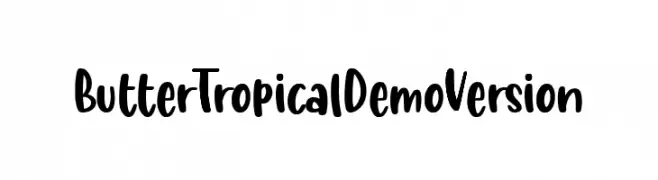 Butter Tropical Demo Version  フリーフォントのダウンロード