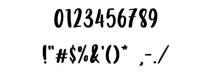 Butter Tropical Demo Version Font OTHER CHARS