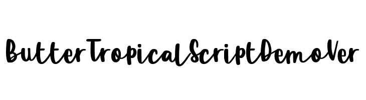 Butter Tropical Script Demo Ver  font caratteri gratis