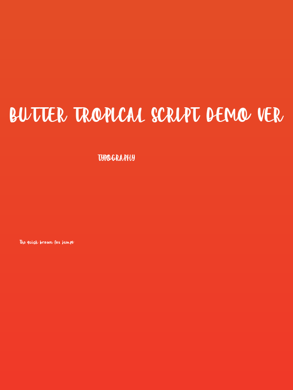 Butter Tropical Script Demo Ver Poster