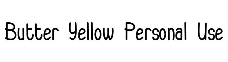 Butter Yellow Personal Use  フリーフォントのダウンロード