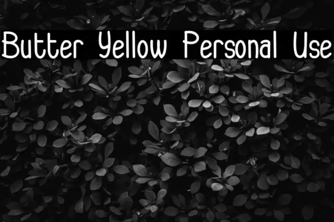 Butter Yellow Personal Use Font examples