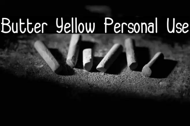 Butter Yellow Personal Use Font examples